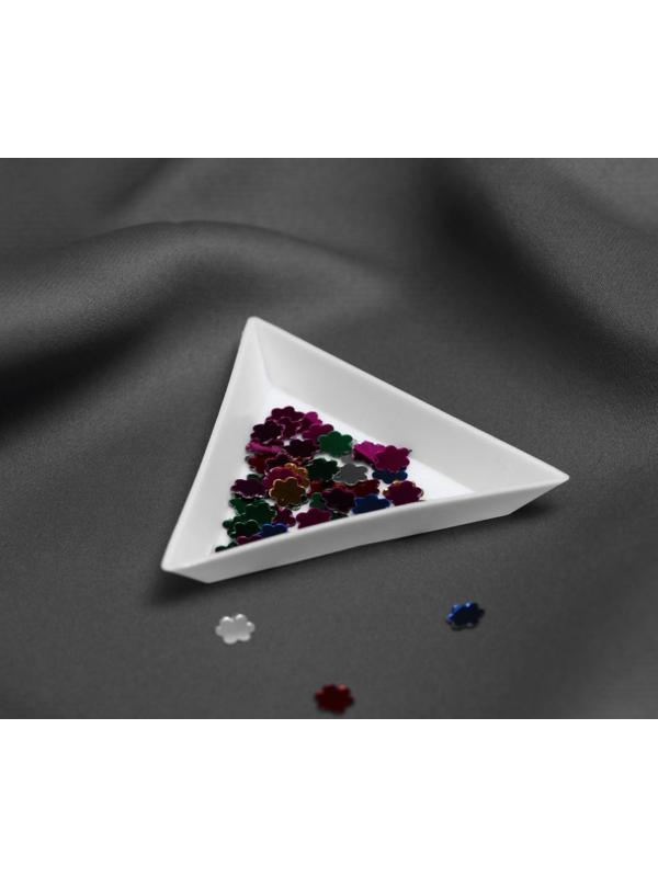 Контейнер для бисера, 7,3 × 6,5 × 1,2 см, цвет белый