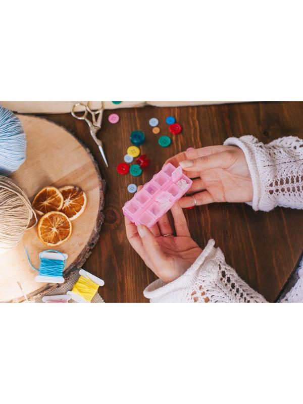 Органайзер для бисера, 10 отделений, 8,8 × 4,5 см, цвет МИКС