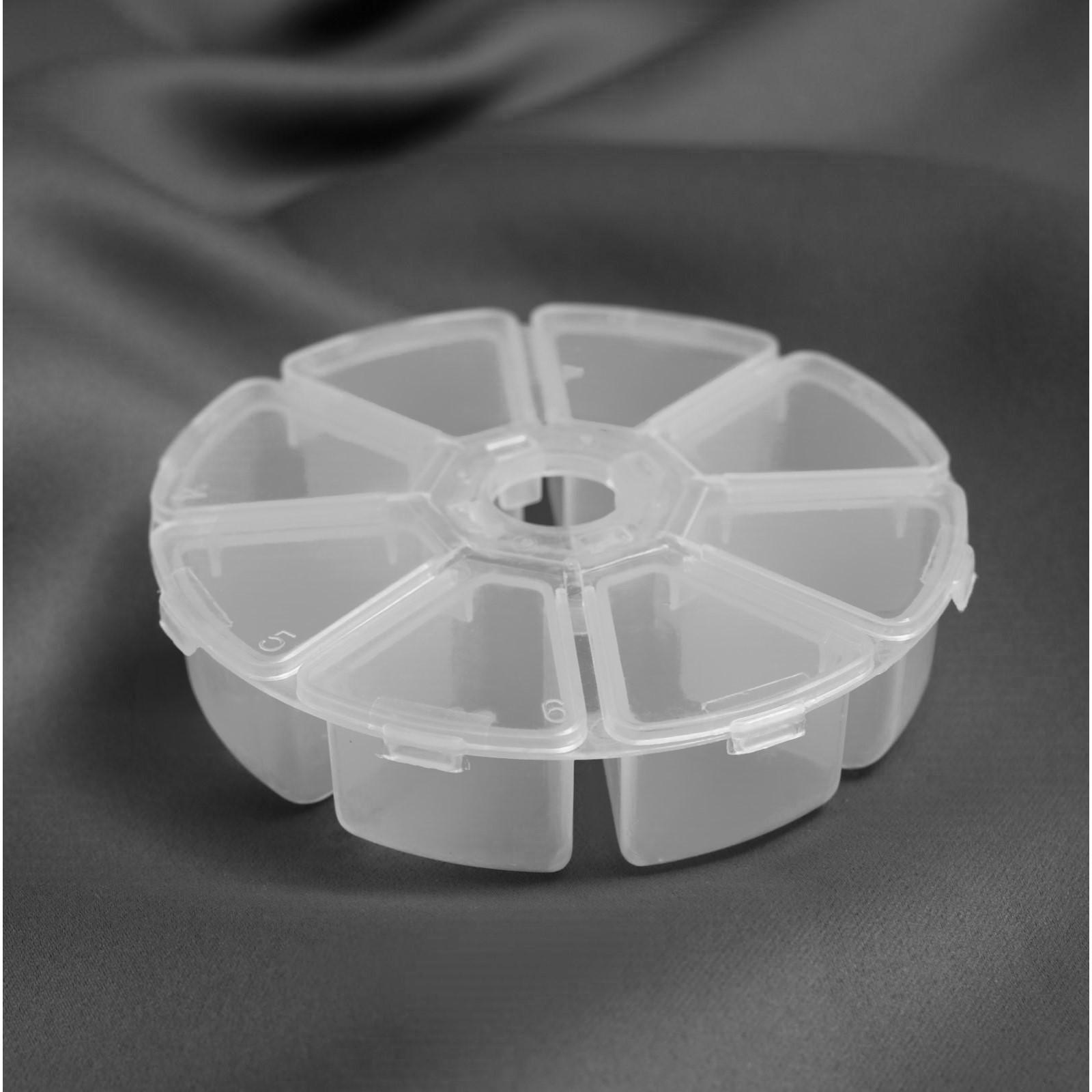 Органайзер для декора, 8 отделений, d = 10,5 × 3 см, цвет прозрачный