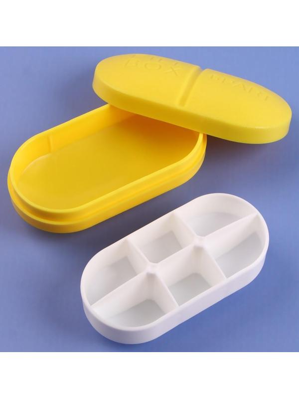 Таблетница «Pill Box», 6 секций, цвет МИКС