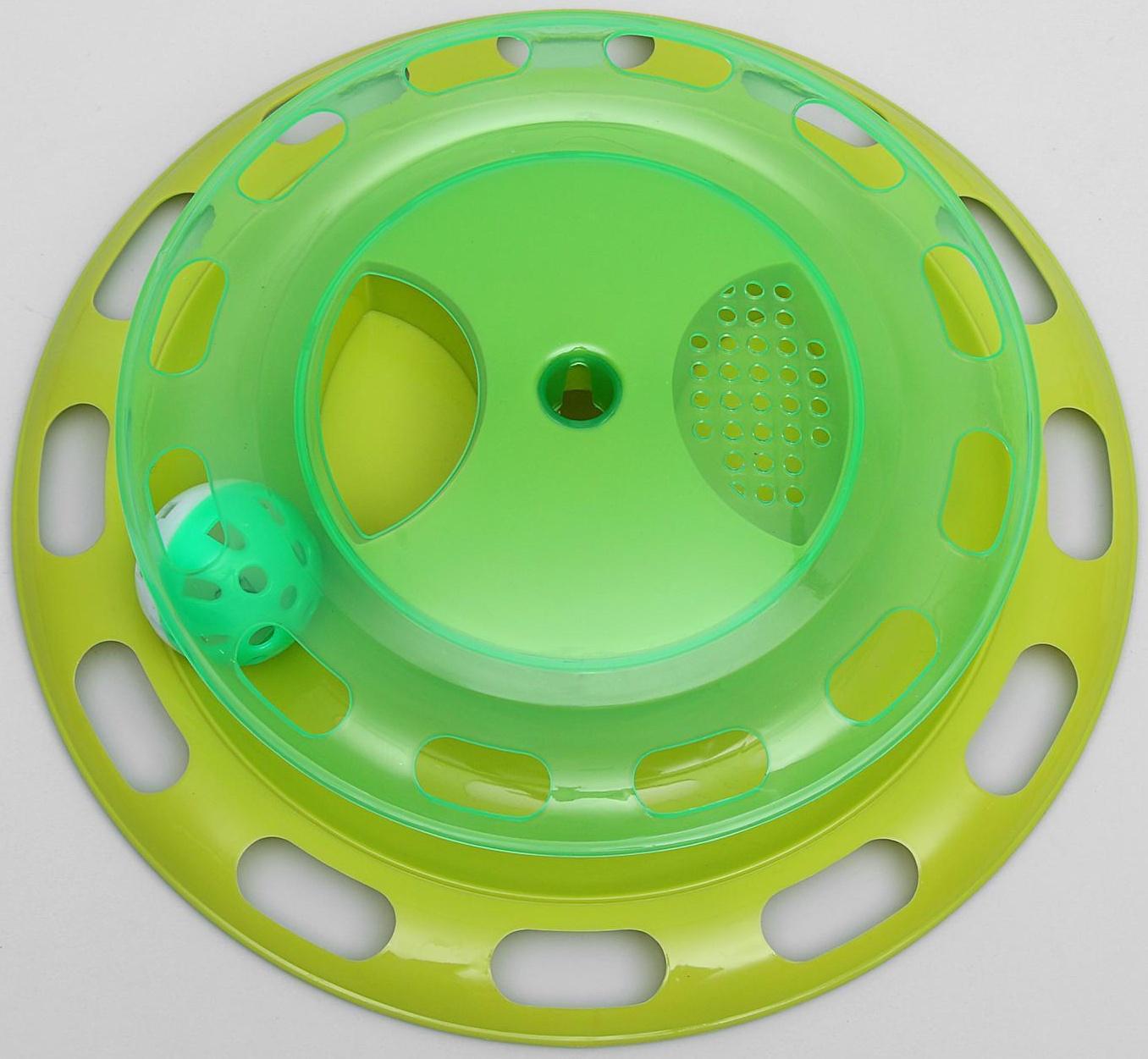 Игровой комплекс для кошек с отсеками для корма и шариком (картоная коробка), микс