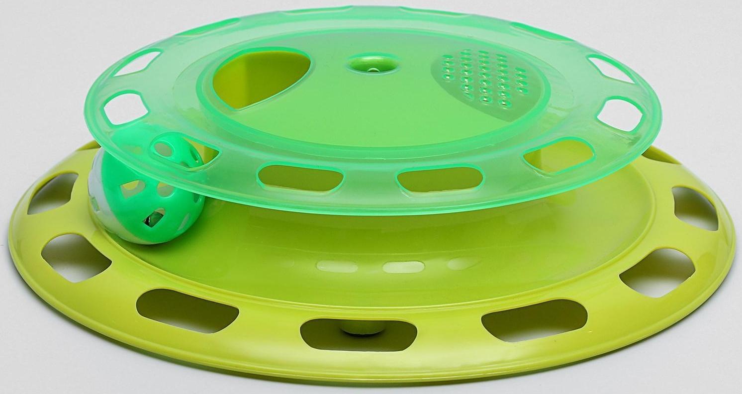 Игровой комплекс для кошек с отсеками для корма и шариком (картоная коробка), микс