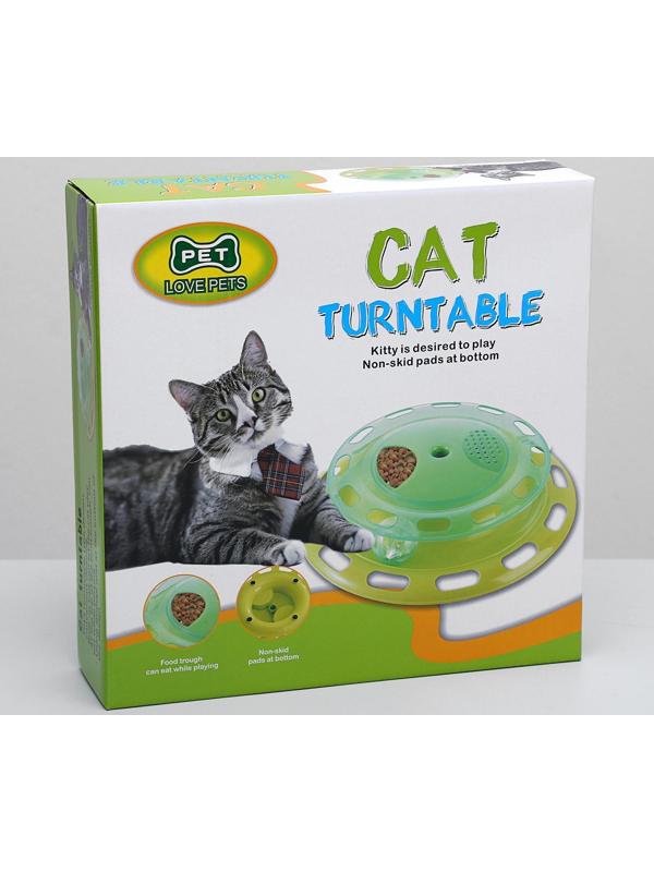 Игровой комплекс для кошек с отсеками для корма и шариком (картоная коробка), микс