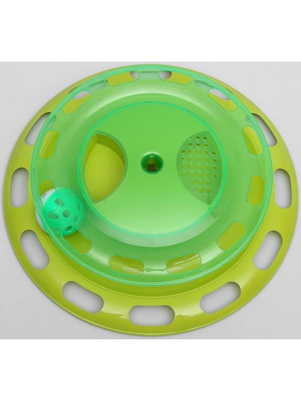 Игровой комплекс для кошек с отсеками для корма и шариком (картоная коробка), микс