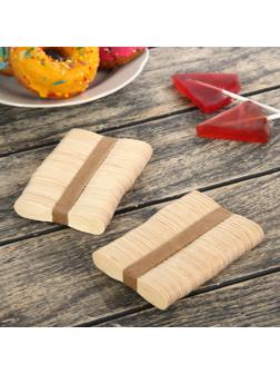 Набор палочек для мороженого, 100 шт, 7,5×1,1 см