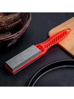 Точилка для металлических ножей с ручкой Доляна, 21,5×4 см, цвет МИКС