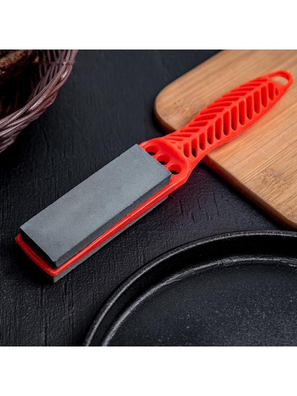 Точилка для металлических ножей с ручкой Доляна, 21,5×4 см, цвет МИКС