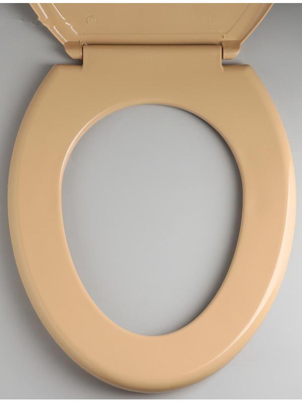 Сиденье для унитаза с крышкой «Декор. Кожа», 44,5×37,5 см, цвет коричневый