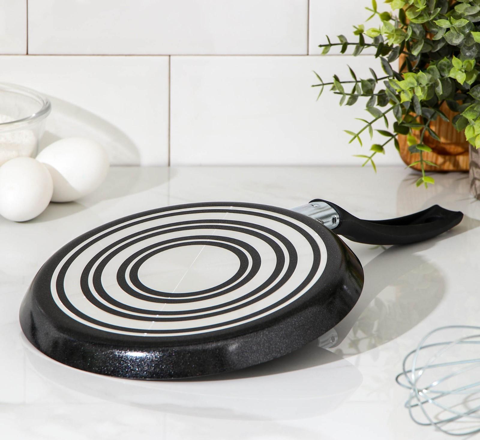 Сковорода блинная Lite, d=22 см, пластиковая ручка, антипригарное покрытие, цвет чёрный