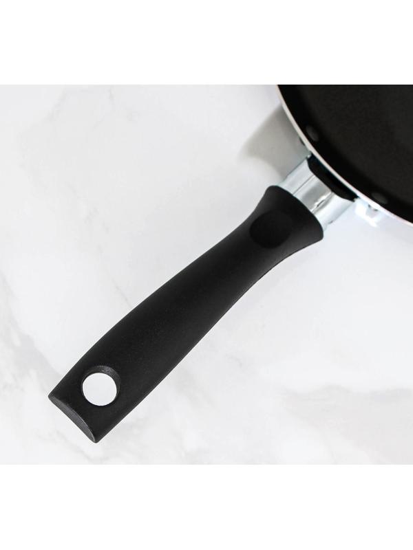 Сковорода блинная Lite, d=22 см, пластиковая ручка, антипригарное покрытие, цвет чёрный