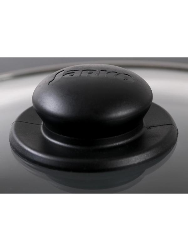 Крышка для сковороды и кастрюли стеклянная, d=30 см, с пластиковой ручкой