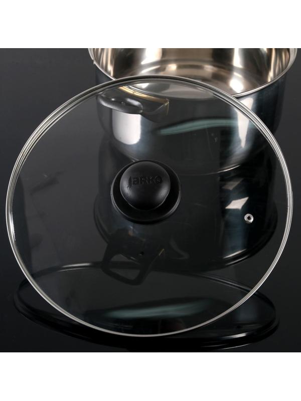 Крышка для сковороды и кастрюли стеклянная, d=30 см, с пластиковой ручкой