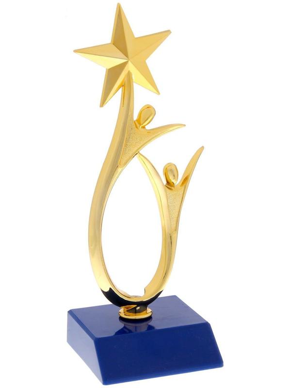 Фигура под нанесение «Человек со звездой», золото, синий цоколь