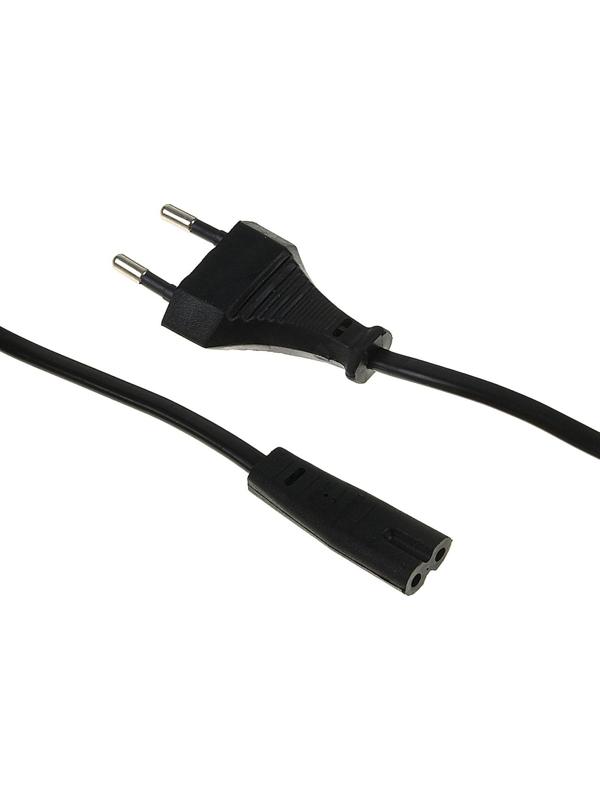 Кабель питания Cablexpert PC-184/2-1.8M, CEE 7/16 - C7, 2-pin, 2.5 А, 1.8 м, черный