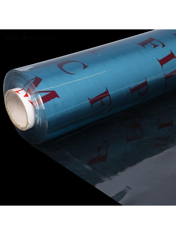 Клеёнка столовая ПВХ «Жидкое стекло», ширина 137 см, толщина 0,25 мм, рулон 50 м, прозрачная