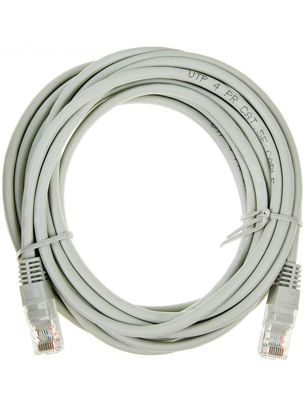 Патч-корд Gembird PP12e-5M, UTP 5е кат., RJ-45(m)-RJ-45(m), 5 м, серый