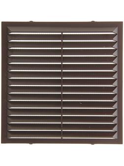Решетка вентиляционная ERA 1313 С, 138x138 мм, с сеткой, неразъемная, цвет коричневый