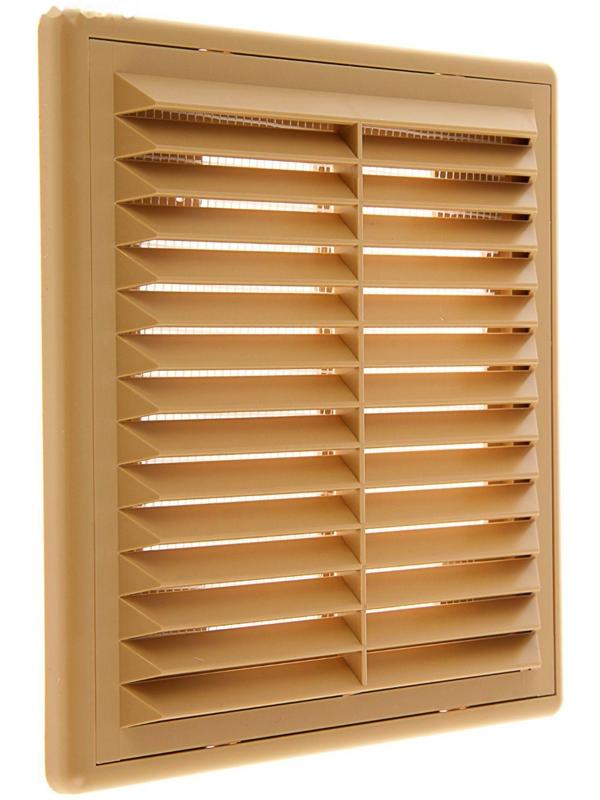 Решетка вентиляционная ERA 1515 Р, 150x150 мм, с сеткой, разъемная, бежевая