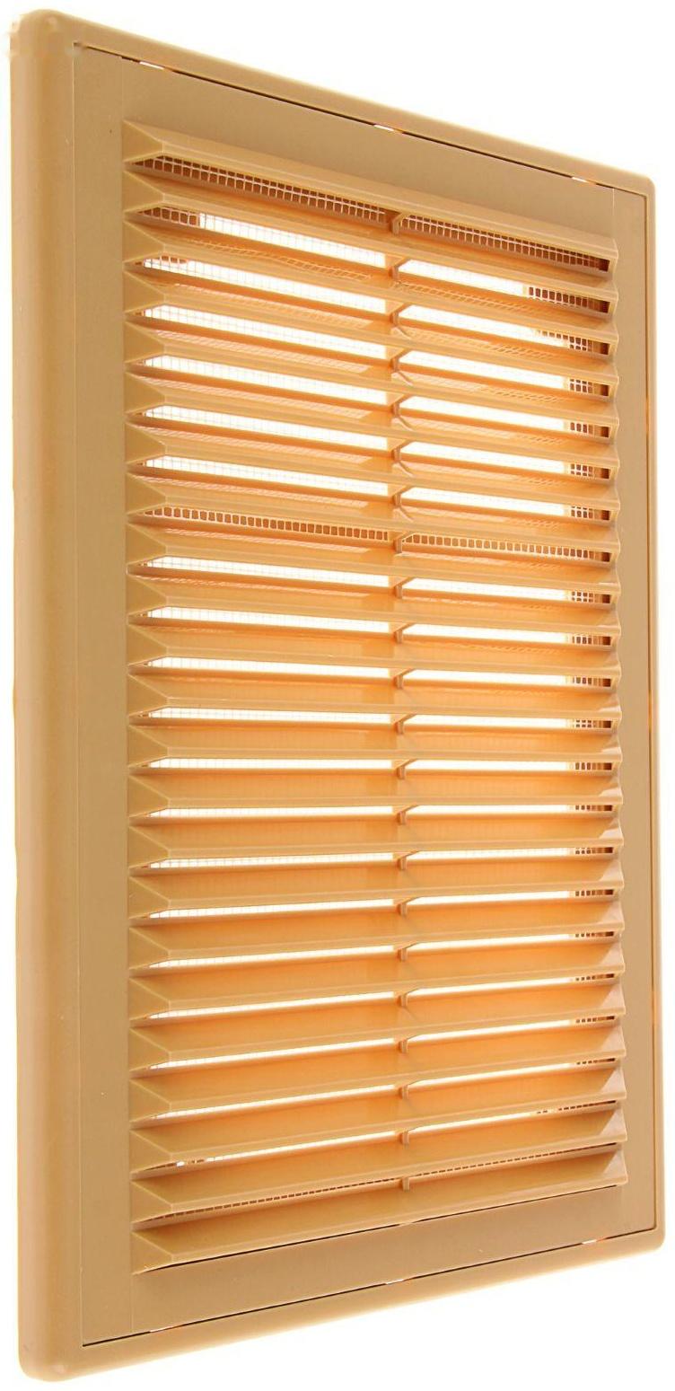 Решетка вентиляционная ERA 1825 Р, 253x183 мм, с сеткой, разъемная, цвет бежевый