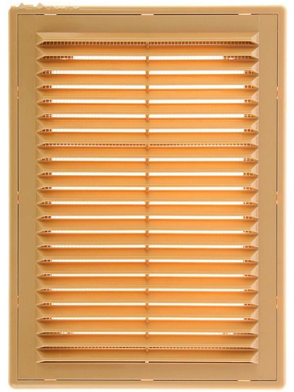 Решетка вентиляционная ERA 1825 Р, 253x183 мм, с сеткой, разъемная, цвет бежевый