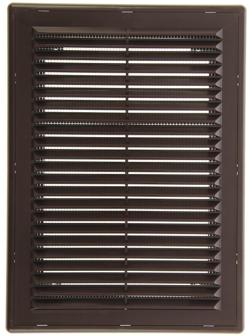 Решетка вентиляционная ERA 1825 Р, 253x183 мм, с сеткой, разъемная, коричневая