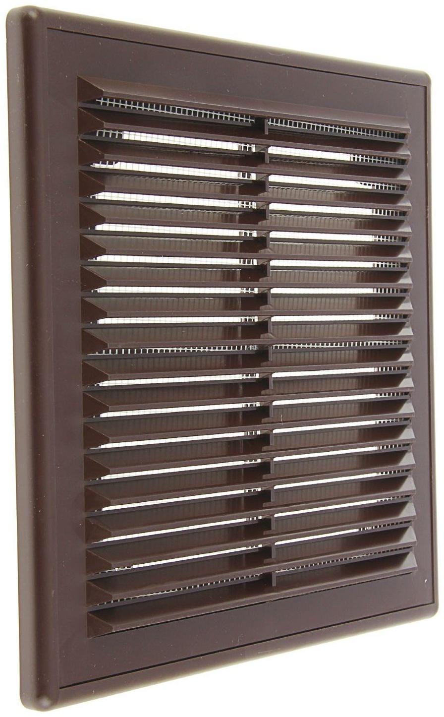Решетка вентиляционная ERA 2121 Р, 208x208 мм, цвет коричневый