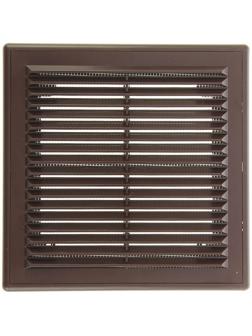 Решетка вентиляционная ERA 2121 Р, 208x208 мм, цвет коричневый