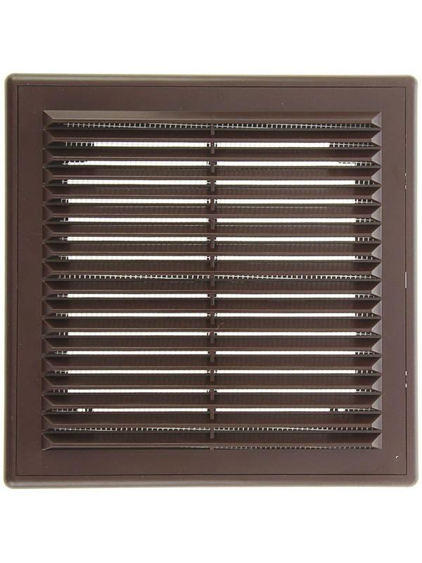 Решетка вентиляционная ERA 2121 Р, 208x208 мм, цвет коричневый