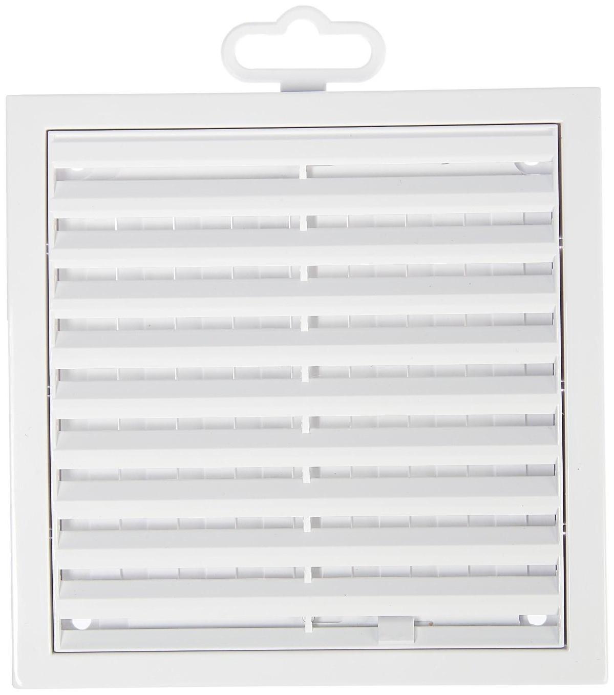Решетка вентиляционная ERA 1515РРП, 150х150 мм, с жалюзи, неразъемная, пластик