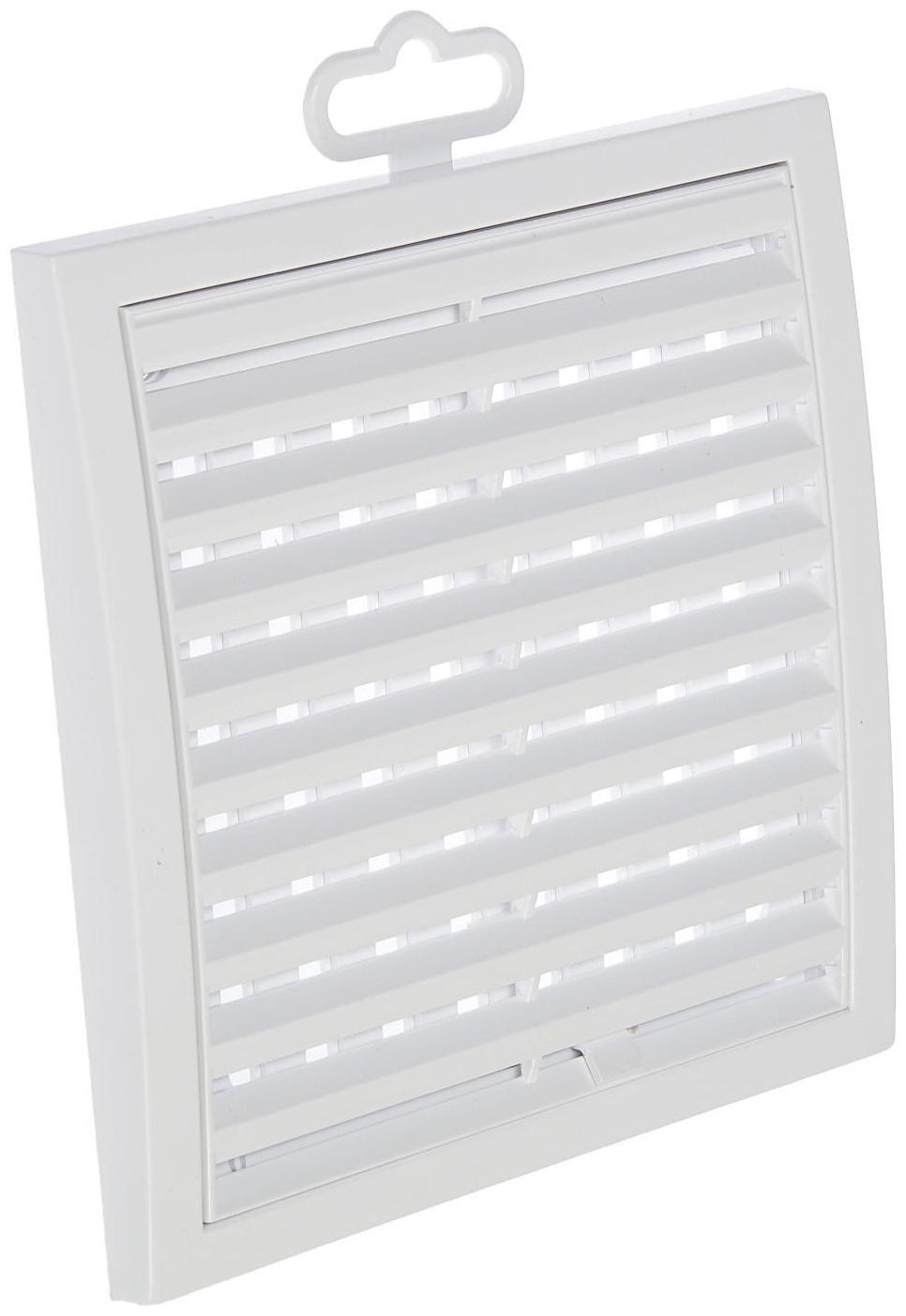 Решетка вентиляционная ERA 1515РРП, 150х150 мм, с жалюзи, неразъемная, пластик