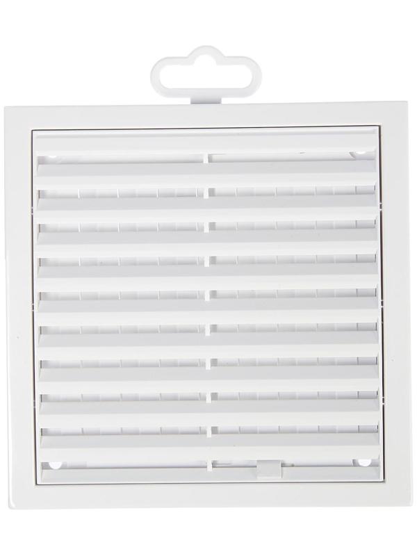 Решетка вентиляционная ERA 1515РРП, 150х150 мм, с жалюзи, неразъемная, пластик
