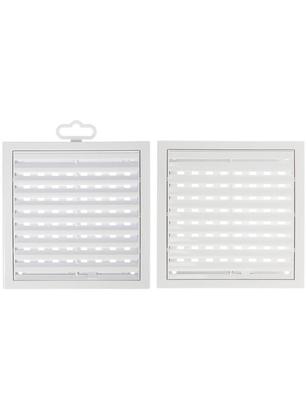Решетка вентиляционная ERA 1515РРП, 150х150 мм, с жалюзи, неразъемная, пластик