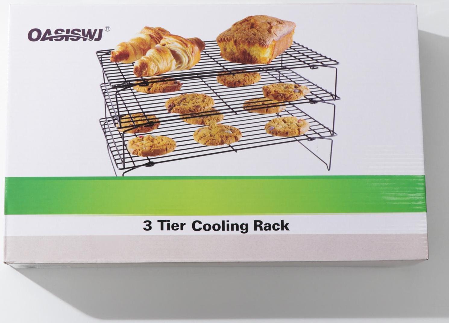 Решётка для остывания выпечки 3-х ярусная, 40,5×25 см, цвет чёрный