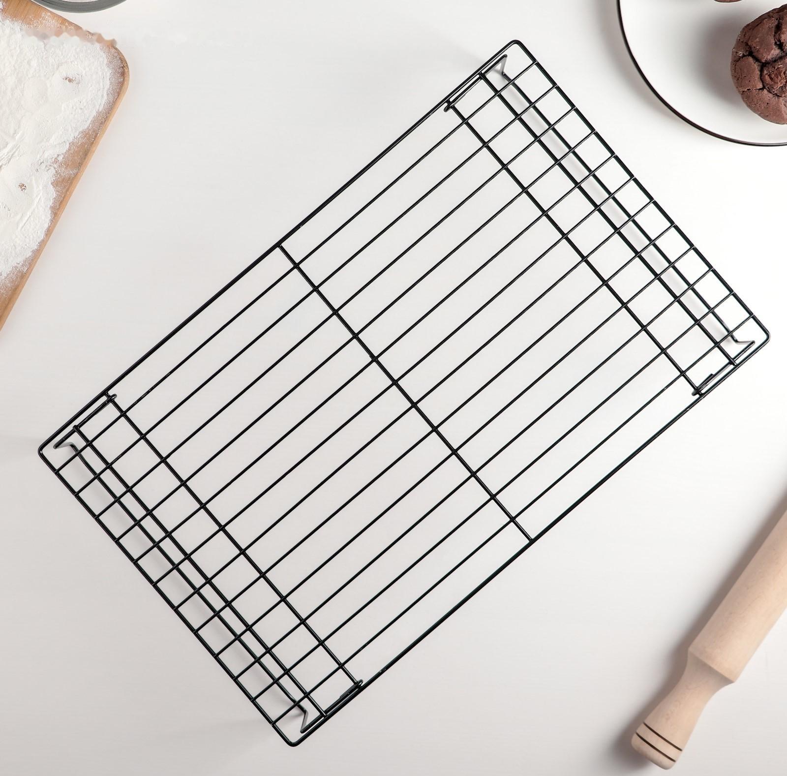 Решётка для остывания выпечки 3-х ярусная, 40,5×25 см, цвет чёрный
