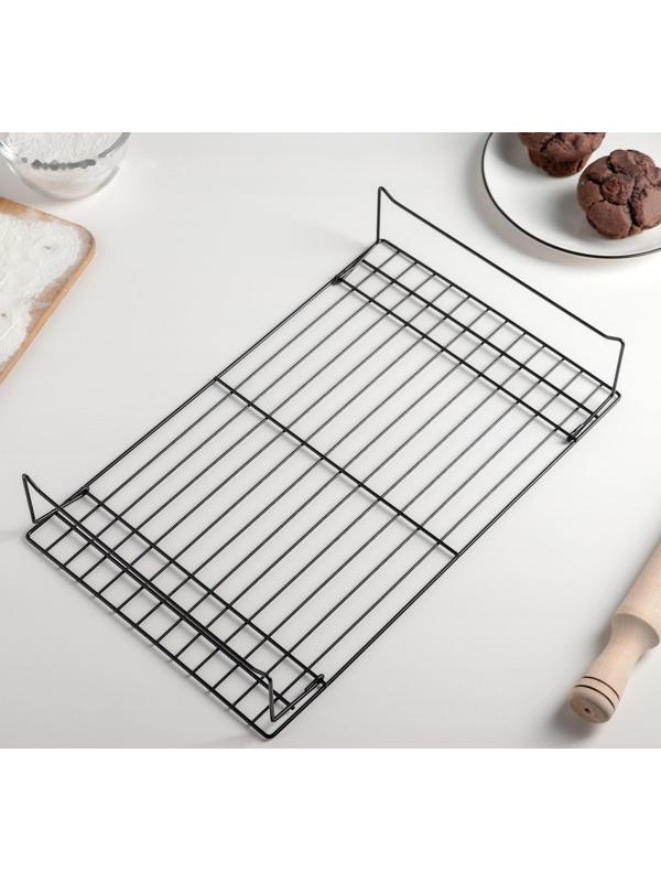 Решётка для остывания выпечки 3-х ярусная, 40,5×25 см, цвет чёрный