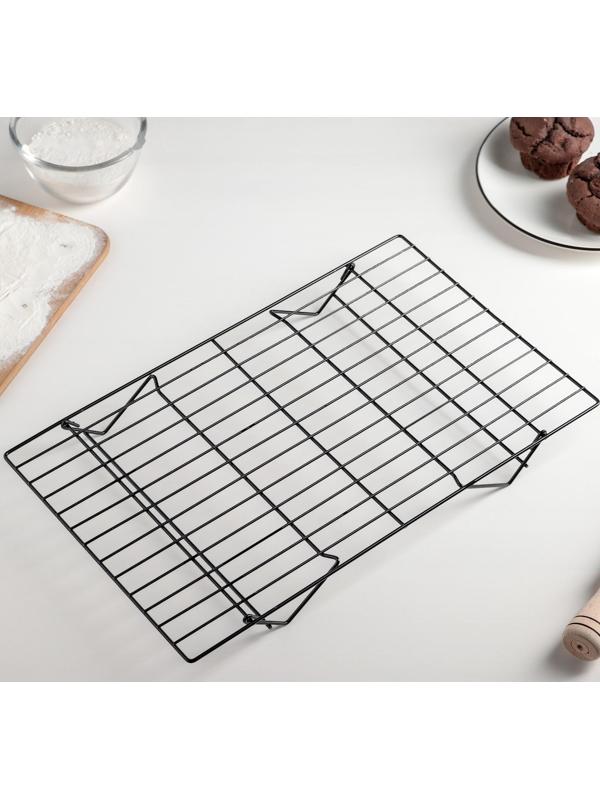 Решётка для остывания выпечки 3-х ярусная, 40,5×25 см, цвет чёрный