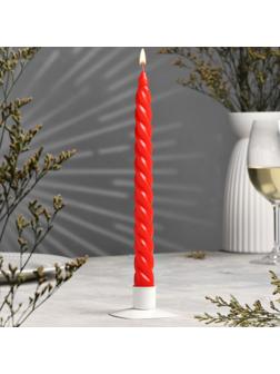 Свеча витая, 2,2х 25 см, красная