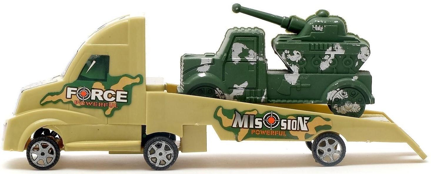 Машина инерционная «Вооружённые силы», с маленькой машинкой, цвета МИКС