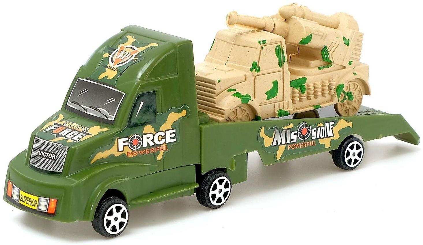 Машина инерционная «Вооружённые силы», с маленькой машинкой, цвета МИКС