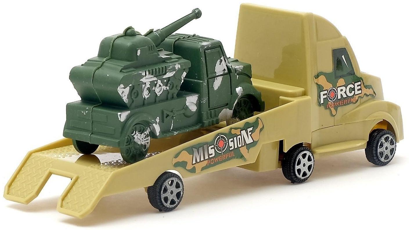 Машина инерционная «Вооружённые силы», с маленькой машинкой, цвета МИКС