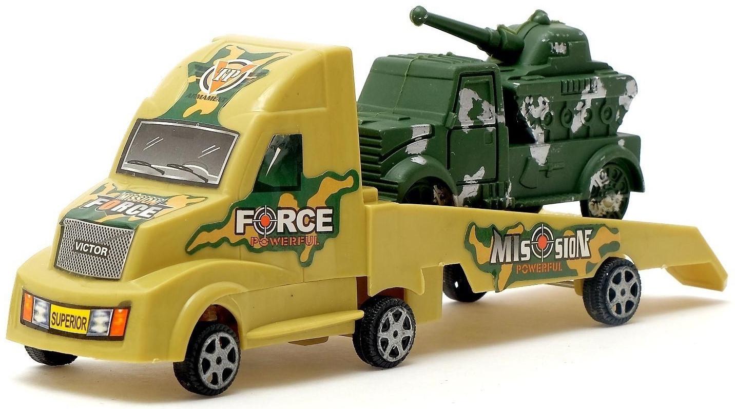 Машина инерционная «Вооружённые силы», с маленькой машинкой, цвета МИКС