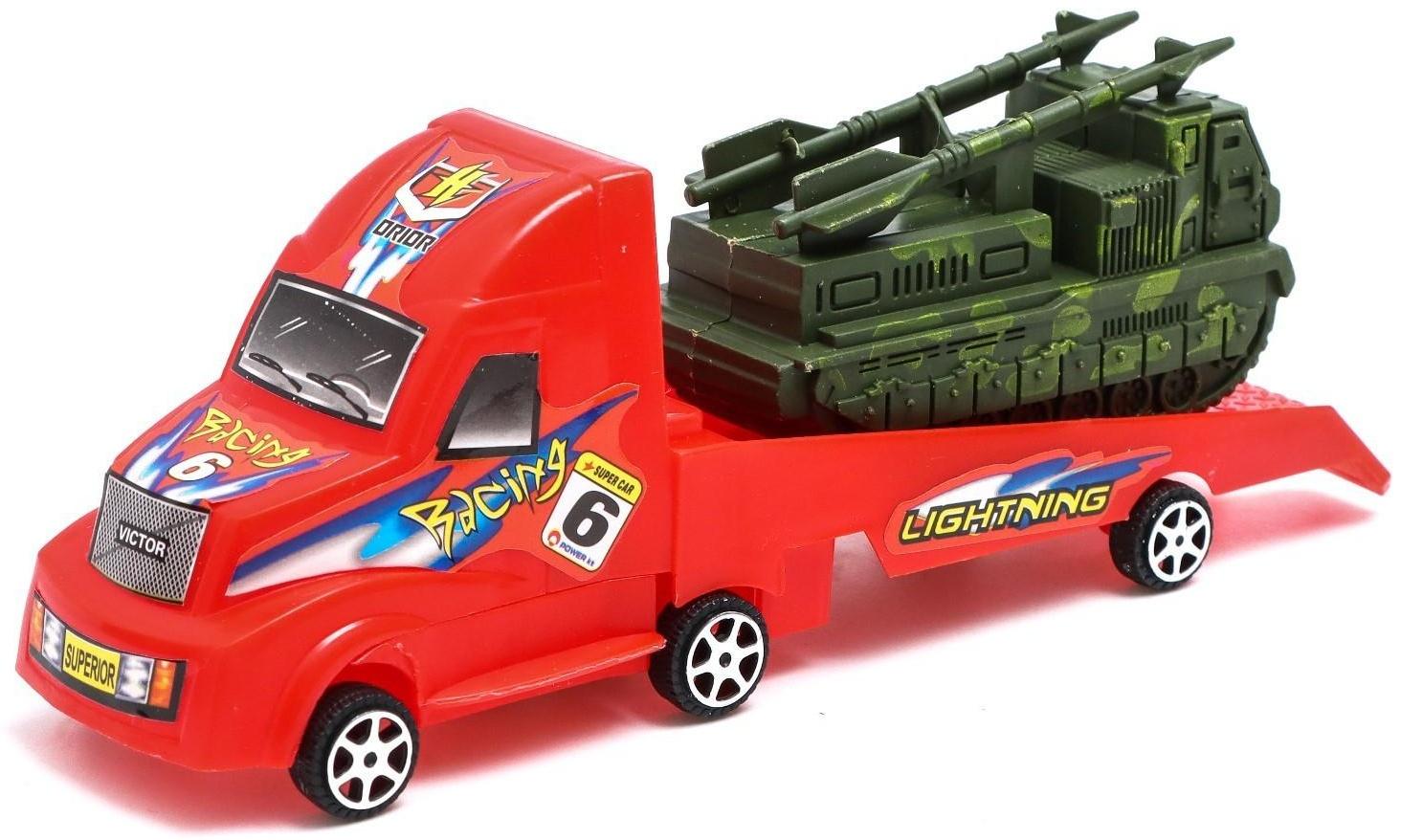 Машина инерционная «Вооружённые силы», с маленькой машинкой, цвета МИКС