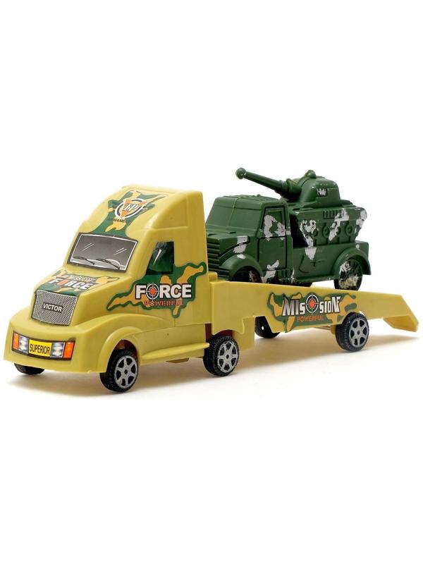 Машина инерционная «Вооружённые силы», с маленькой машинкой, цвета МИКС