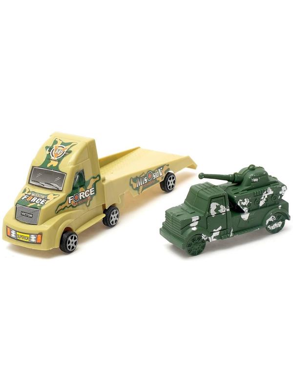 Машина инерционная «Вооружённые силы», с маленькой машинкой, цвета МИКС