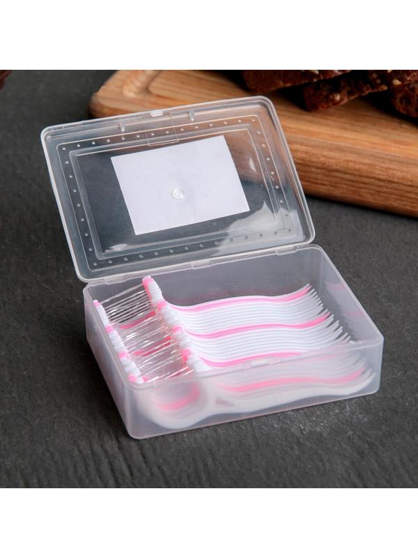 Набор зубочисток с зубной нитью, 30 шт