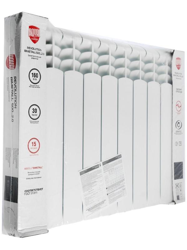 Радиатор биметаллический Royal Thermo Revolution Bimetall, 500 x 80 мм, 10 секций