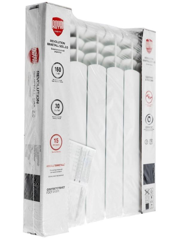 Радиатор биметаллический Royal Thermo Revolution Bimetall, 500 x 80 мм, 6 секций