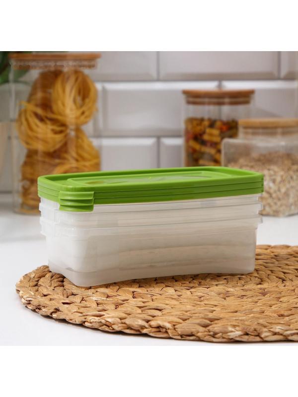 Набор контейнеров пищевых «Каскад», 700 мл, 3 шт, цвет МИКС