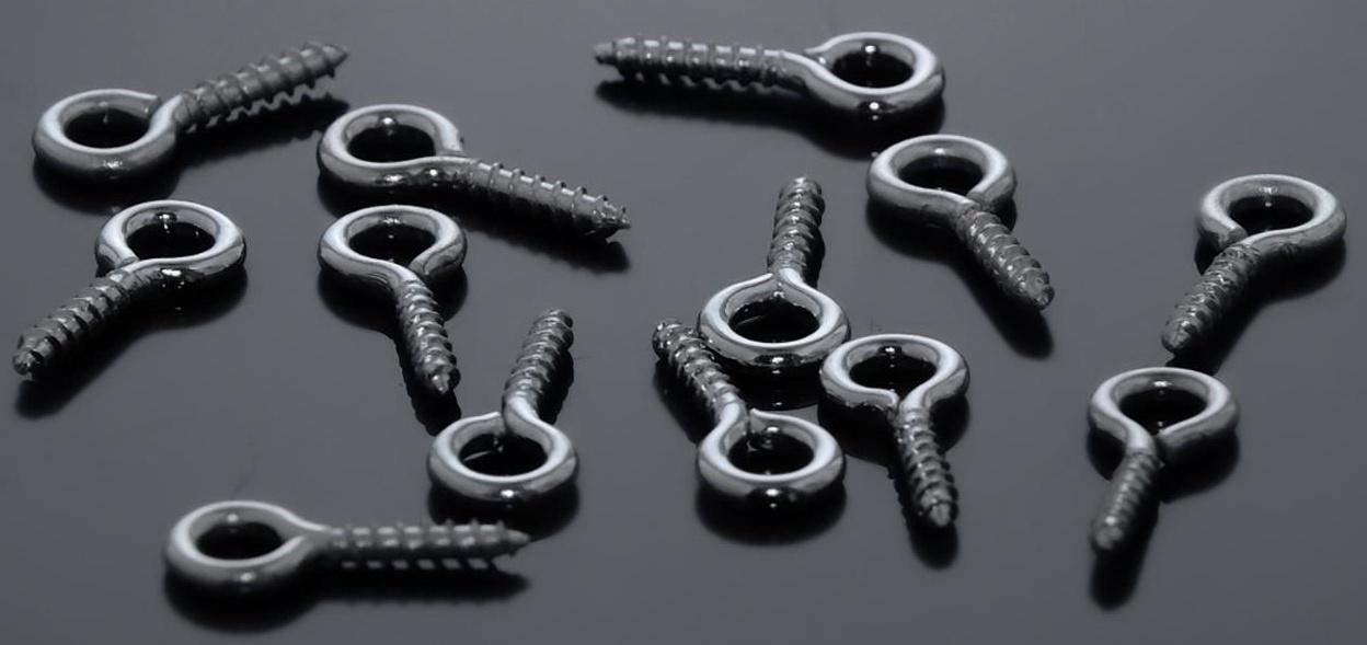 Держатель для кулона винтовой СМ-934, (набор 50шт) 1,2 х 0,5 х 0,1см , цвет серебро