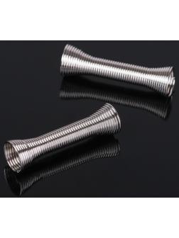 Пружинка-шапочка для бусин, песочные часы (набор 5шт) СМ-958, d(вн.)=2мм, цвет серебро